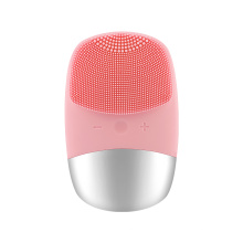 Newstyle Bright Pink Mini Silicone Electric Sonic Skin Massager Facial Cleansing Brush
